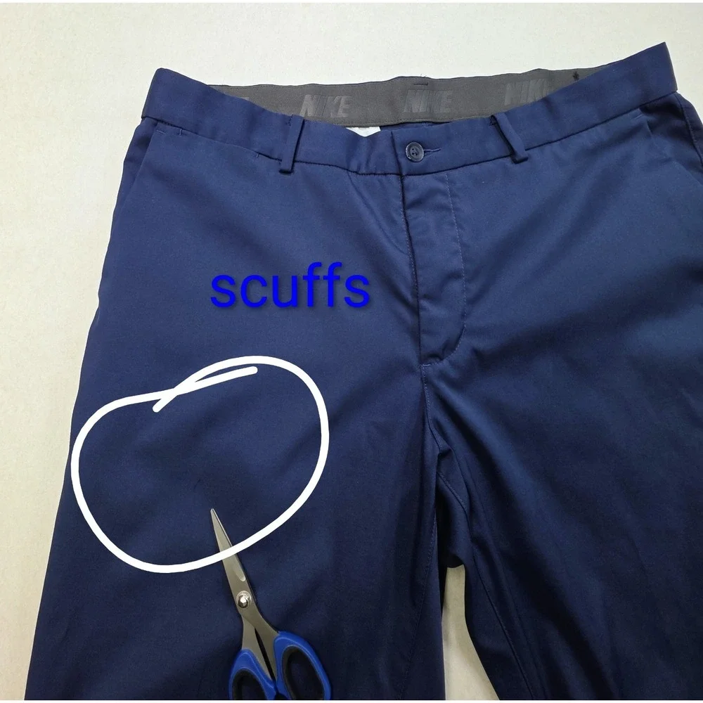 Nike Golf Pants‎ Mens 32x30 833194-410 Blue Stretch Chino Split Cuffs